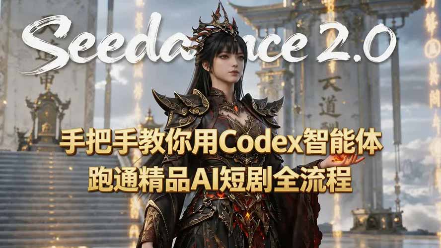 手把手教你用Seedance2.0+Codex智能体跑通精品AI短剧全流程(附3种skill技能-网创项目总站