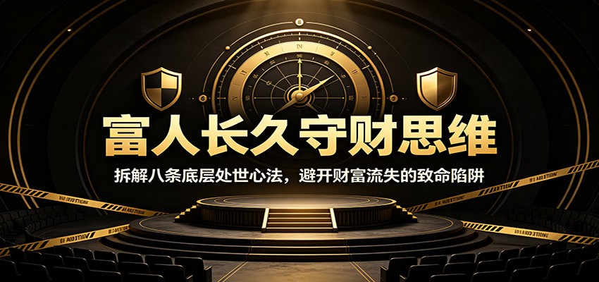 富人长久守财思维：拆解八条底层处世心法，避开财富流失的致命陷阱-网创项目总站